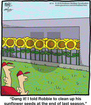 In the Bleachers on Saturday April 14, 2018 Comic Strip