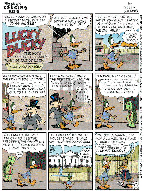 Tom the Dancing Bug on Friday November 14, 2014 Comic Strip