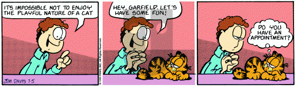 Garfield on Thursday July 5, 1990 Comic Strip