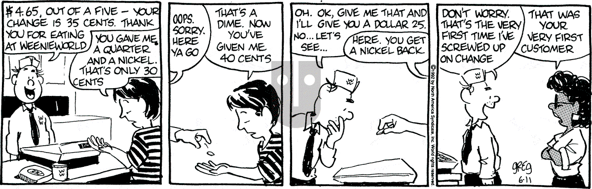 Luann - Thursday June 11, 1992 Comic Strip