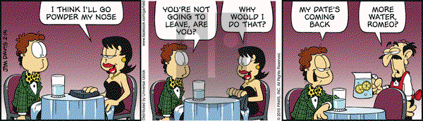 Garfield on Saturday February 14, 2015 Comic Strip