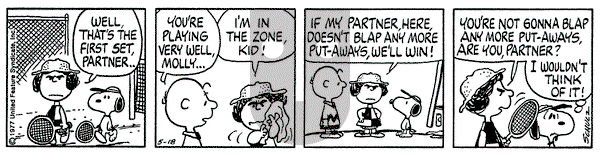 Peanuts on Wednesday May 18, 1977 Comic Strip