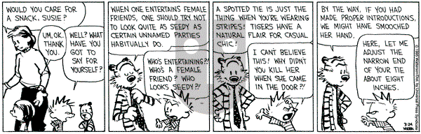 Calvin and Hobbes on Friday March 24, 1995 Comic Strip