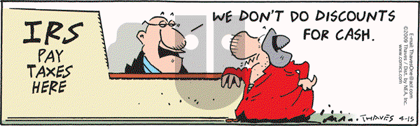 Frank and Ernest - Wednesday April 15, 2009 Comic Strip