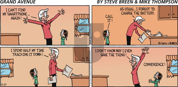 Grand Avenue on Sunday November 29, 2015 Comic Strip