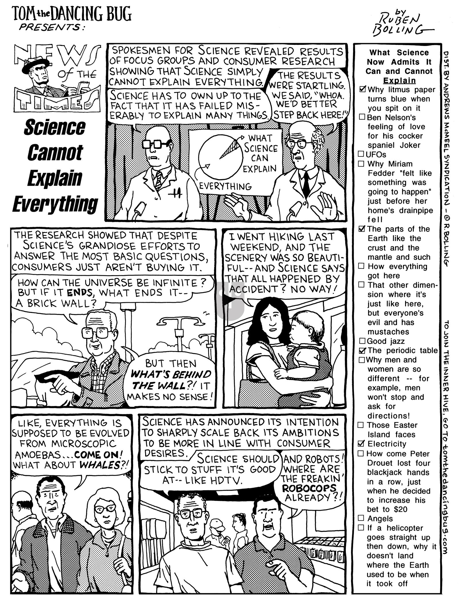 Tom the Dancing Bug - Monday December 25, 2017 Comic Strip