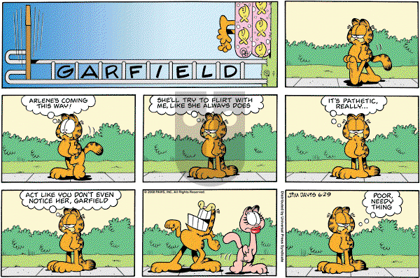 Garfield on Sunday June 29, 2008 Comic Strip