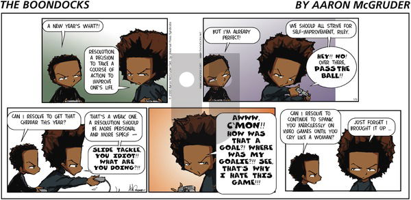 The Boondocks on Sunday January 9, 2000 Comic Strip