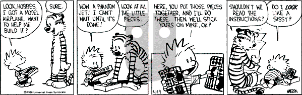 Calvin and Hobbes - Tuesday April 19, 1988 Comic Strip