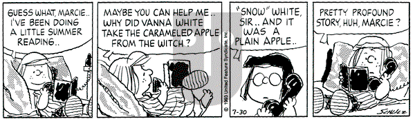 Peanuts on Friday July 30, 1993 Comic Strip
