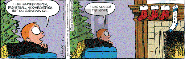 Cleats on Saturday December 24, 2005 Comic Strip