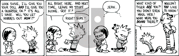 Calvin and Hobbes - Thursday September 6, 1990 Comic Strip