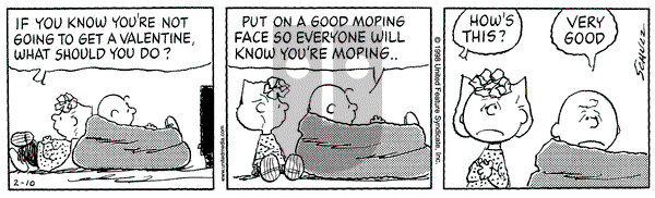 Peanuts on Tuesday February 10, 1998 Comic Strip