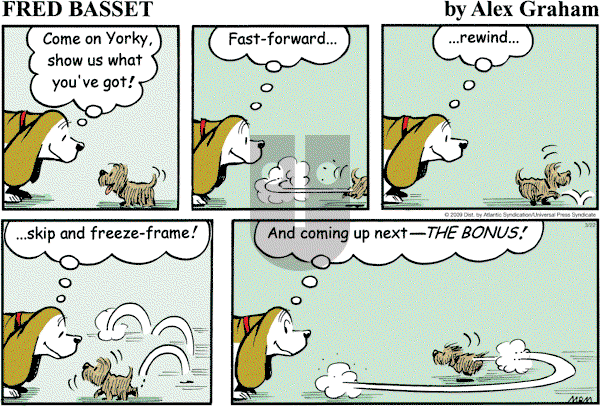 Fred Basset on Sunday March 22, 2009 Comic Strip