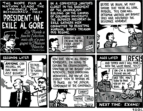 Ted Rall on Monday April 16, 2001 Comic Strip