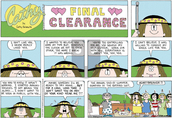 Cathy Classics - Sunday September 4, 2005 Comic Strip