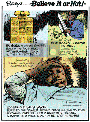 Ripley's Believe It or Not on Tuesday October 6, 2009 Comic Strip