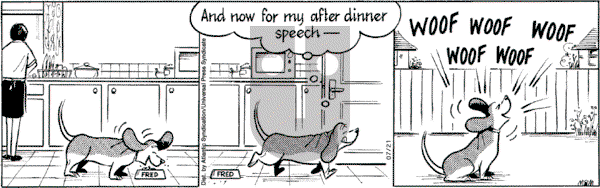 Fred Basset on Friday July 21, 2006 Comic Strip