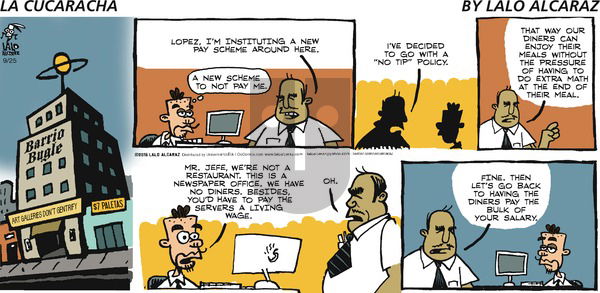 La Cucaracha on Sunday September 25, 2016 Comic Strip