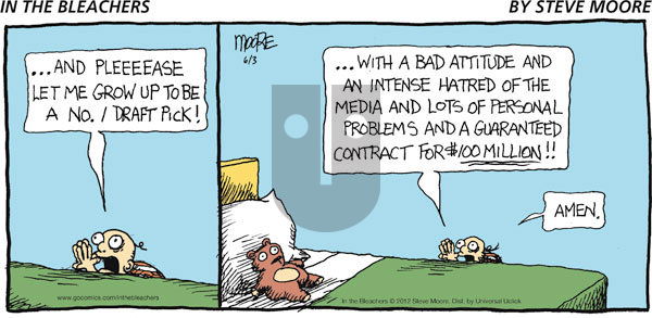 In the Bleachers on Sunday June 3, 2012 Comic Strip