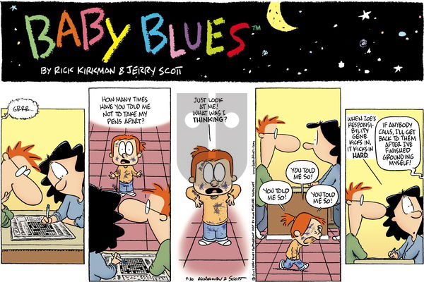 Baby Blues on Sunday September 30, 2007 Comic Strip