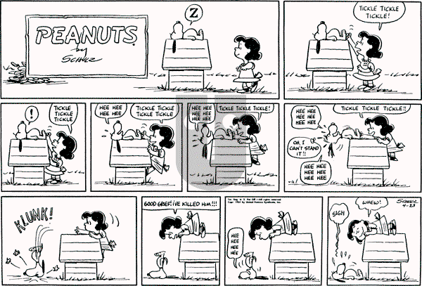 Peanuts - Sunday April 23, 1961 Comic Strip