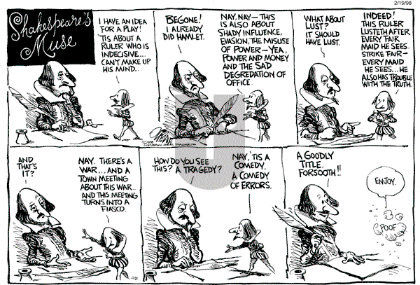 Pat Oliphant - Thursday February 19, 1998 Comic Strip