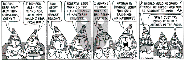 Cathy Classics on Wednesday December 31, 1997 Comic Strip