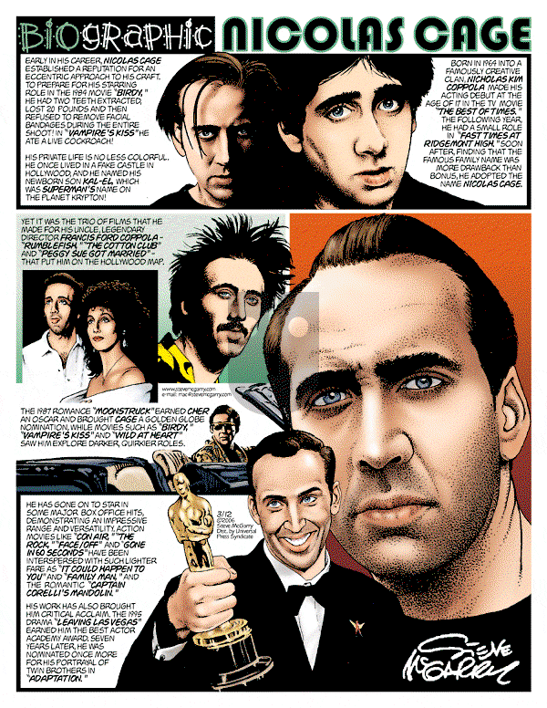 Biographic on Sunday March 12, 2006 Comic Strip