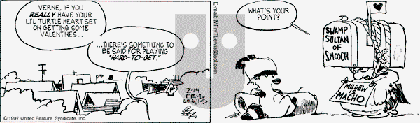 Over the Hedge on Saturday February 15, 1997 Comic Strip
