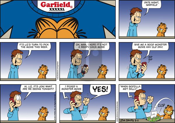 Garfield - Sunday March 11, 2012 Comic Strip