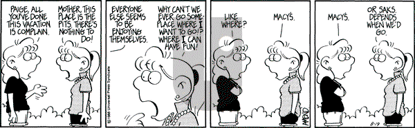 FoxTrot on Friday August 19, 1988 Comic Strip