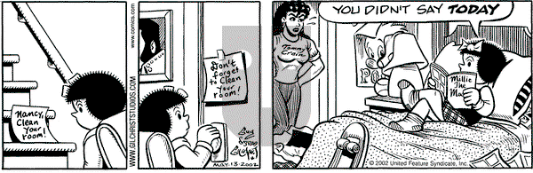 Nancy on Monday May 13, 2002 Comic Strip