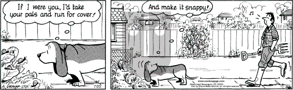 Fred Basset on Monday July 22, 2002 Comic Strip