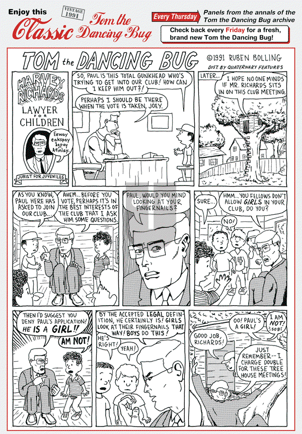 Tom the Dancing Bug on Thursday January 1, 2015 Comic Strip
