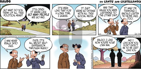 Baldo on Sunday November 11, 2018 Comic Strip