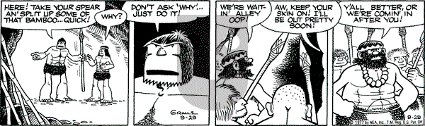 Alley Oop on Thursday September 29, 1977 Comic Strip