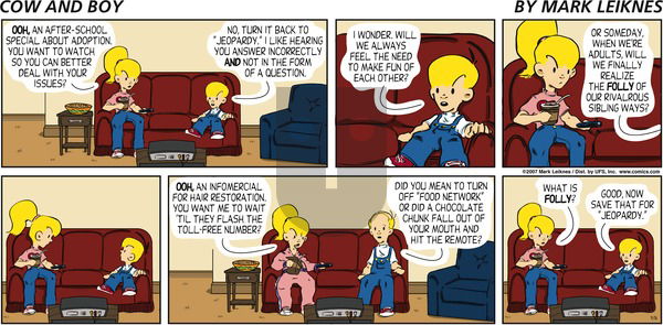 Cow and Boy Classics on Sunday September 16, 2007 Comic Strip
