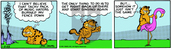 Garfield on Saturday January 8, 1983 Comic Strip