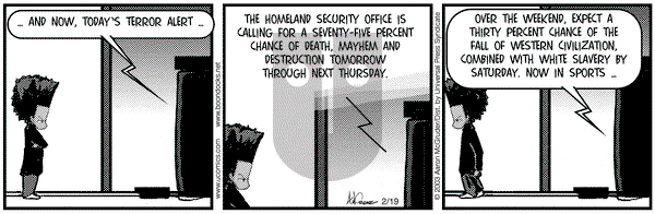 The Boondocks on Wednesday February 19, 2003 Comic Strip