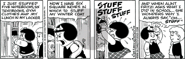 Nancy on Monday December 4, 2000 Comic Strip