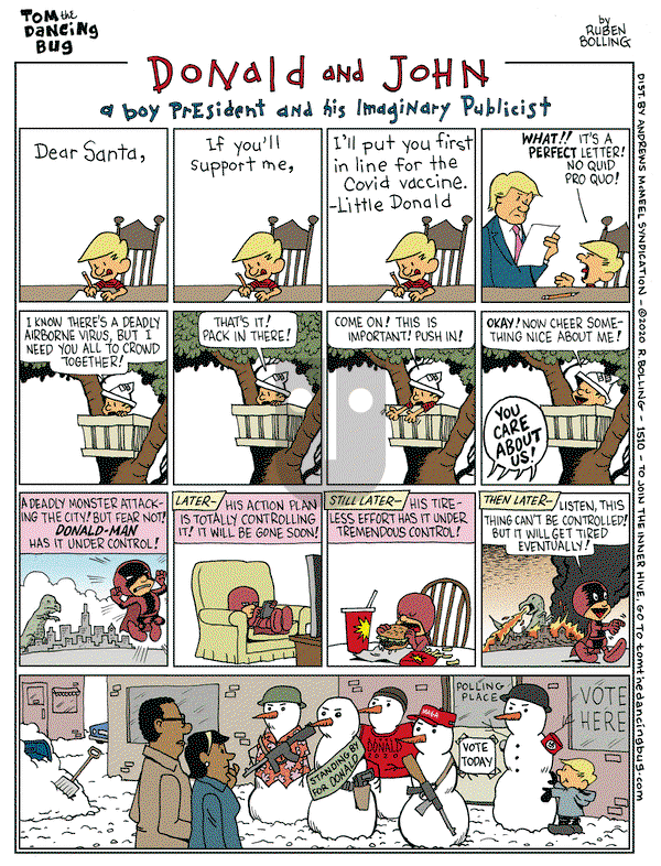 Tom the Dancing Bug on Friday October 30, 2020 Comic Strip