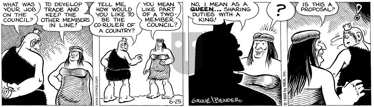 Alley Oop - Friday June 25, 1999 Comic Strip