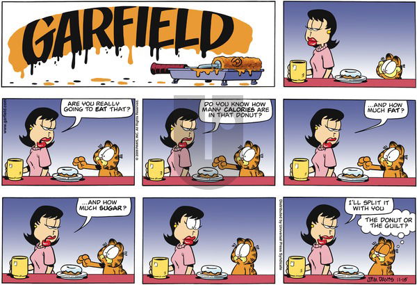 Garfield on Sunday November 15, 2009 Comic Strip