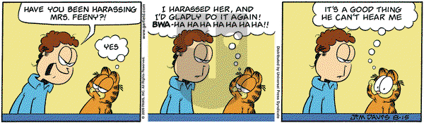 Garfield on Saturday August 15, 2009 Comic Strip