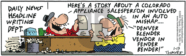 Frank and Ernest on Tuesday January 13, 2004 Comic Strip