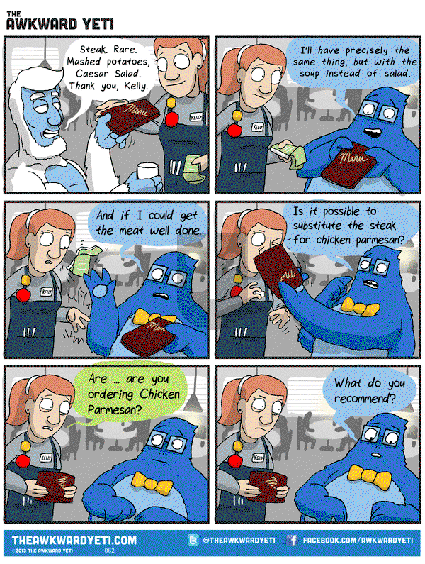 The Awkward Yeti on Thursday November 13, 2014 Comic Strip