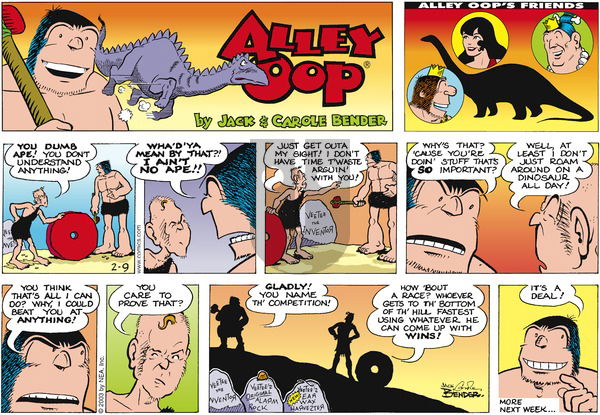 Alley Oop on Sunday February 9, 2003 Comic Strip
