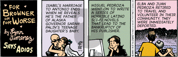 La Cucaracha on Wednesday September 10, 2008 Comic Strip