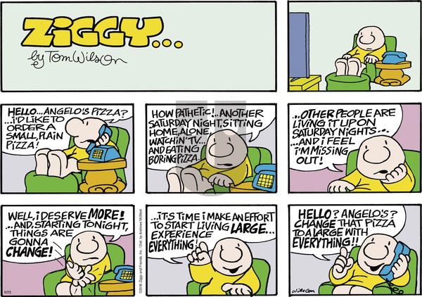 Ziggy on Sunday September 23, 2018 Comic Strip